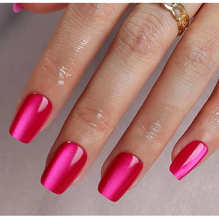 3D NAILS mirror METALIC - 12pcs PRESS ON NAILS Medium OVAL SHAPE - MIRROR False Nails, Pe rfect For Parties+ 1 SHEET DOUBLE FACE-N1 - Image 1